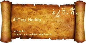 Őry Nedda névjegykártya